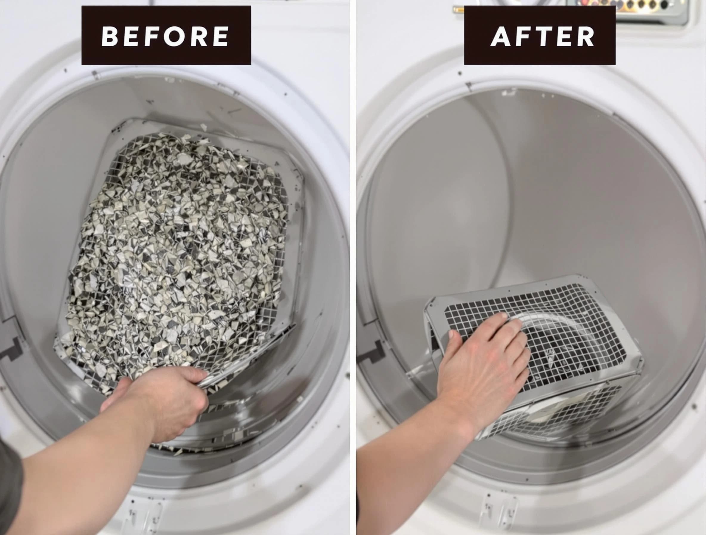 Professional lint trap cleaning by Newcastle Dryer Vent Cleaning in Newcastle