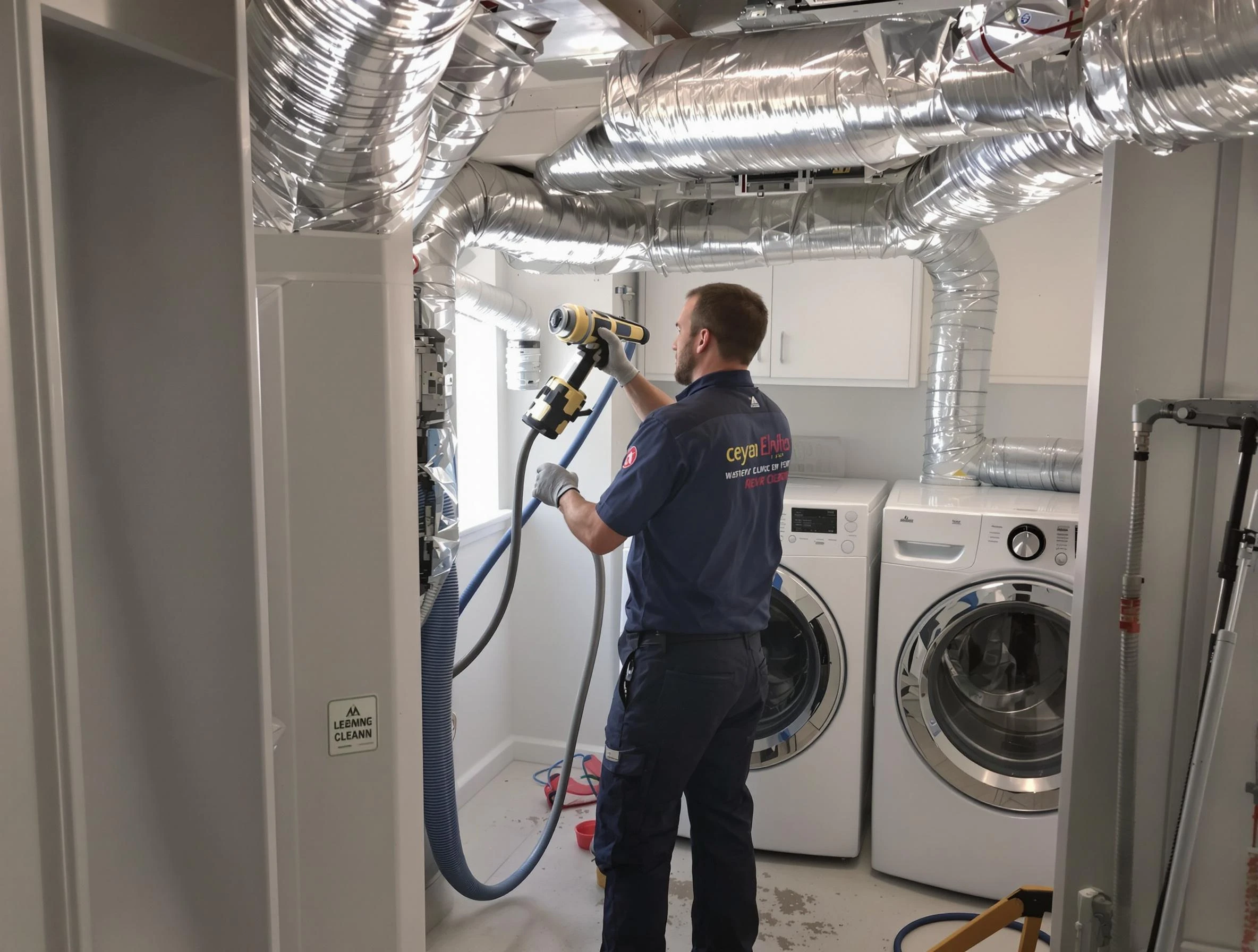 Newcastle Dryer Vent Cleaning specialist using advanced equipment for thorough duct cleaning in Newcastle